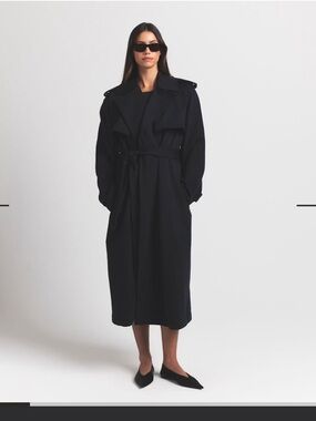 Skims boyfriend Oversized Trench Coat - Black